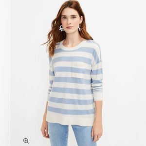 Striped Pocket Tunic Sweater